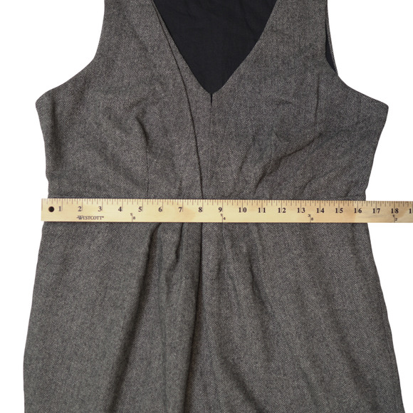 Silence Noise Fall Sheath Dress Twill V-Neck Pleated Lined Layering Sz 12 EUC - Picture 10 of 12